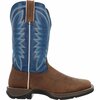 Durango Rebel by Saddle Brown Denim Blue Western Boot, SADDLE BROWN/DEMIN BLUE, M, Size 8.5 DDB0429